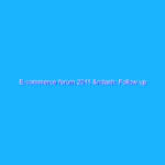 E-commerce forum 2011 – Follow up