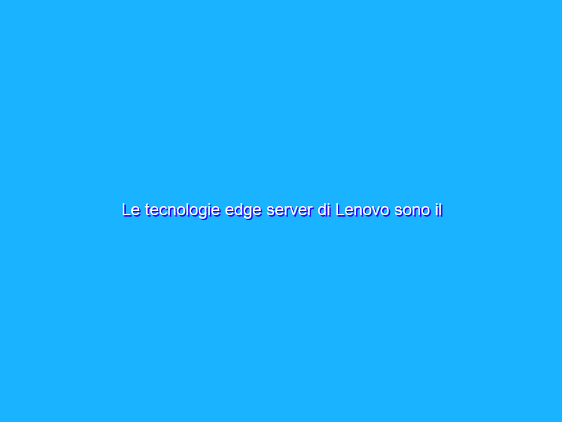 Le tecnologie edge server di Lenovo sono il motore della scuderia Ducati