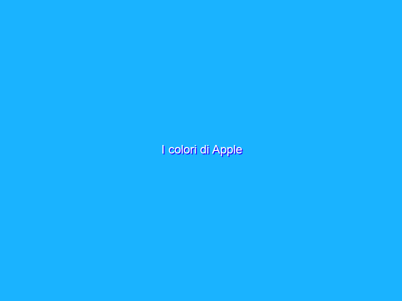 I colori di Apple