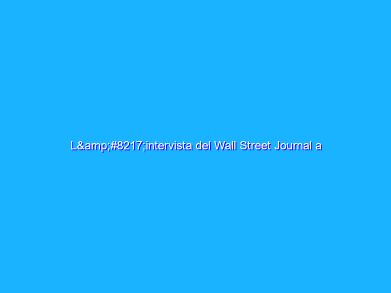 L’intervista del Wall Street Journal a Steve Ballmer sul suo ritiro