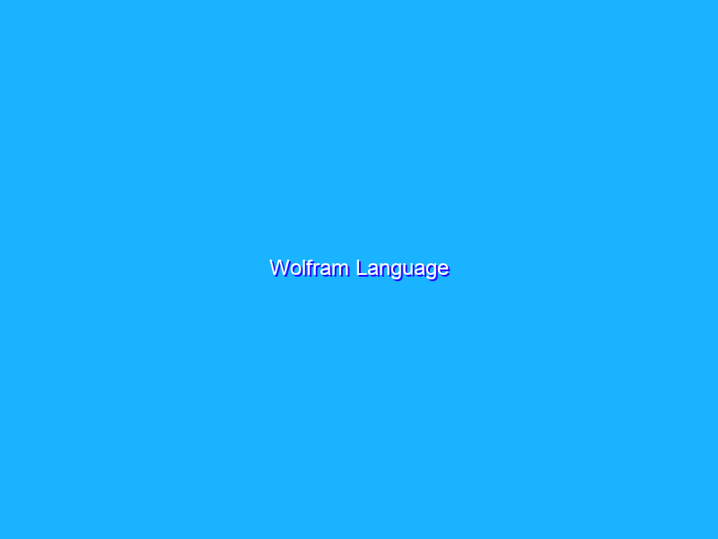 Wolfram Language