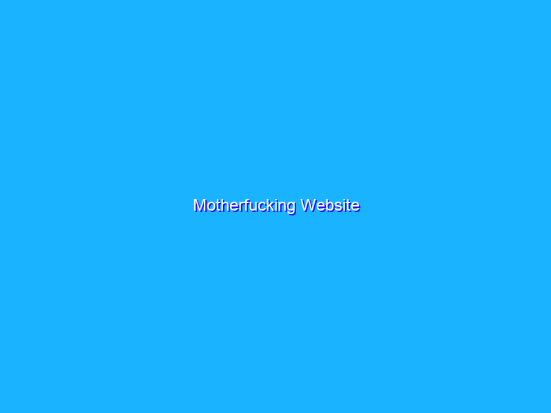 Motherfucking Website