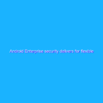 Android Enterprise security delivers for flexible work Android Enterprise security delivers for flexible work
