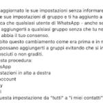 Falso allarme Whatsapp per le impostazioni di gruppo Falso allarme Whatsapp per le impostazioni di gruppo