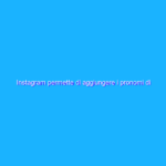 Instagram permette di aggiungere i pronomi di genere