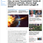 Titoli imbecilli e irresponsabili per il rientro di uno stadio di un razzo cinese: i fatti