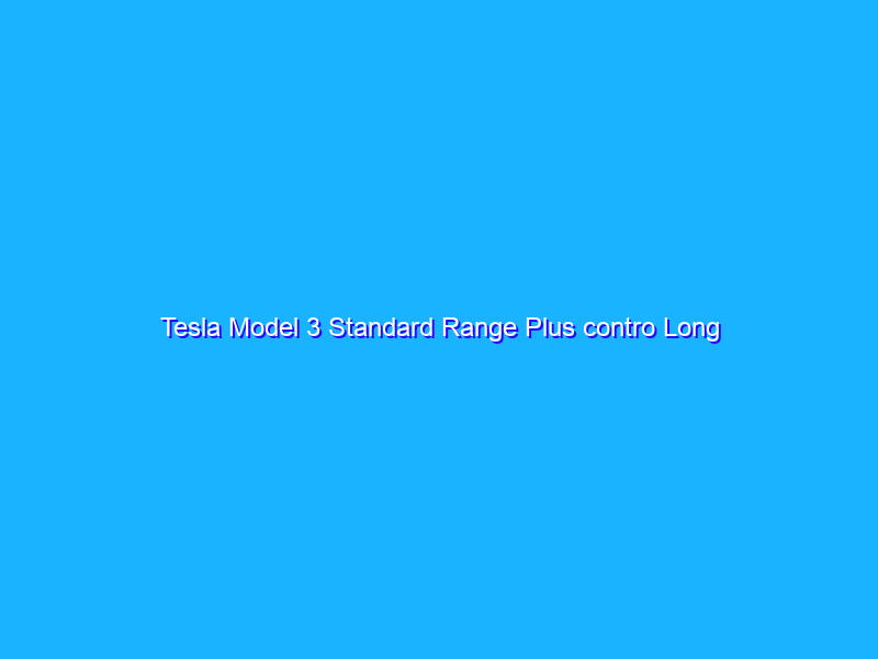 Tesla Model 3 Standard Range Plus contro Long Range: quale scegliere?