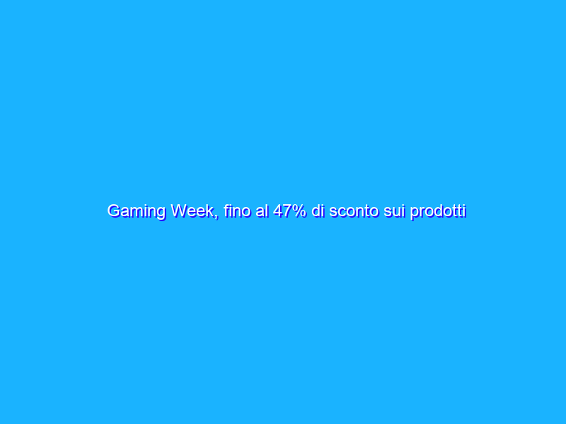 Gaming Week, fino al 47% di sconto sui prodotti Razer