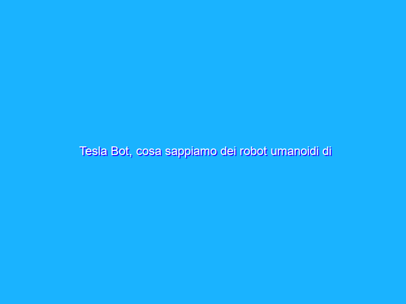 Tesla Bot, cosa sappiamo dei robot umanoidi di Elon Musk