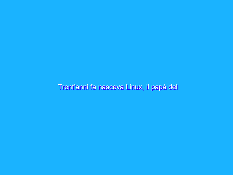Trent’anni fa nasceva Linux, il papà del software libero