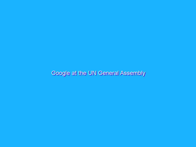 Google at the UN General Assembly