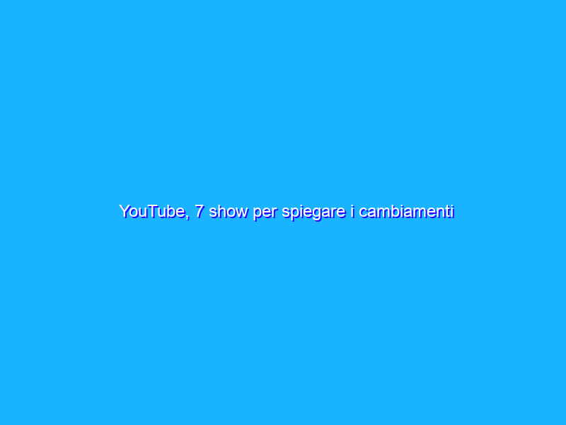 YouTube, 7 show per spiegare i cambiamenti climatici nel 2021