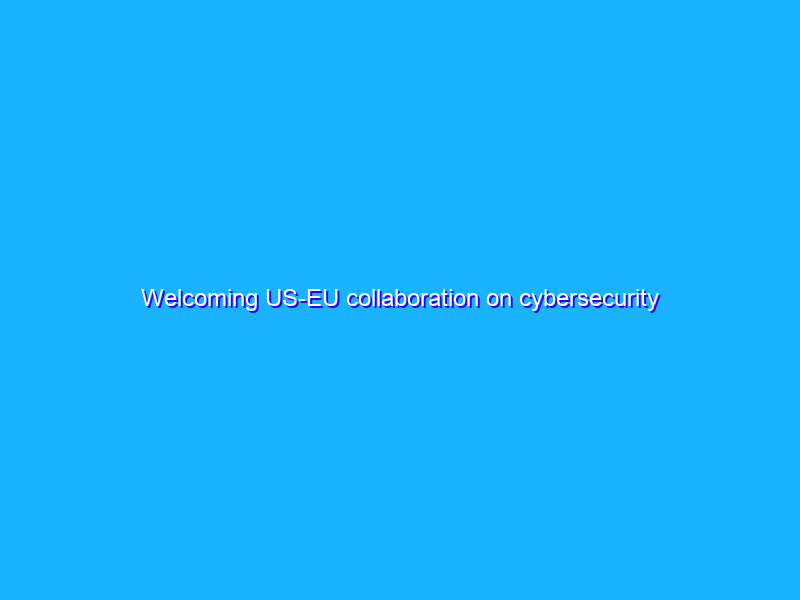 Welcoming US-EU collaboration on cybersecurity