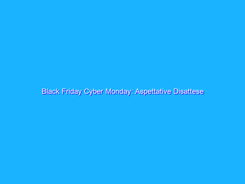 Black Friday Cyber Monday: Aspettative Disattese O Superate?