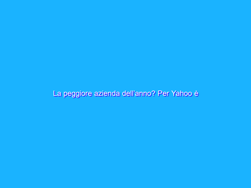 La peggiore azienda dell’anno? Per Yahoo è Facebook/Meta