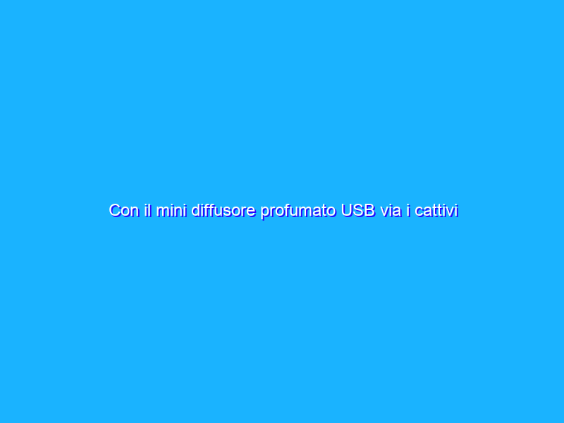 Con il mini diffusore profumato USB via i cattivi odori dall’auto