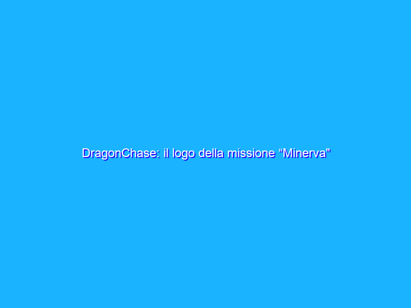 DragonChase: il logo della missione “Minerva" di Samantha Cristoforetti