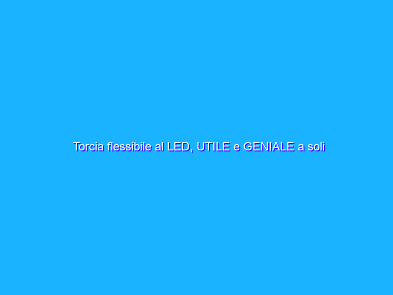 Torcia flessibile al LED, UTILE e GENIALE a soli 14€