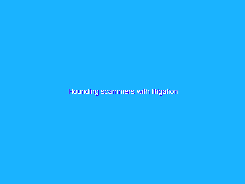 Hounding scammers with litigation