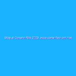 Stop al Canone RAI 2023: ecco come fare per non pagarlo