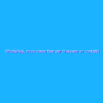WhatsApp, ecco come fare per bloccare un contatto