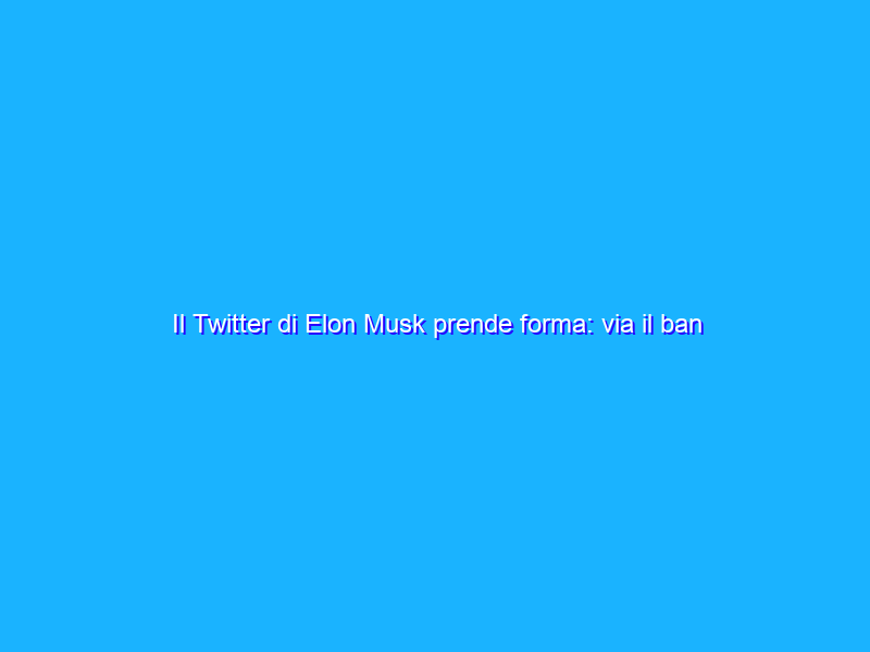 Il Twitter di Elon Musk prende forma: via il ban di Trump e rispetto regole UE
