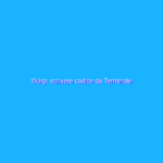Warp: scrivere codice da Terminale