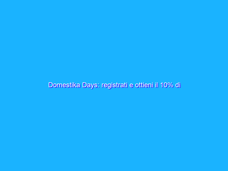 Domestika Days: registrati e ottieni il 10% di sconto extra