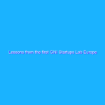 Lessons from the first GNI Startups Lab Europe