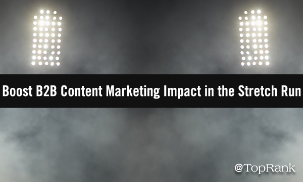 Boost stretch run B2B content marketing impact baseball lights image