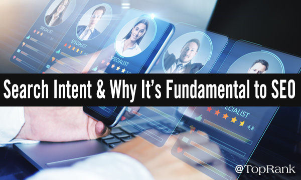 Search intent and why it's fundamental to SEO hands at holographic image