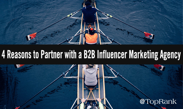 Four reasons to partner with a B2B marketing agency rowing teamwork in boat image
