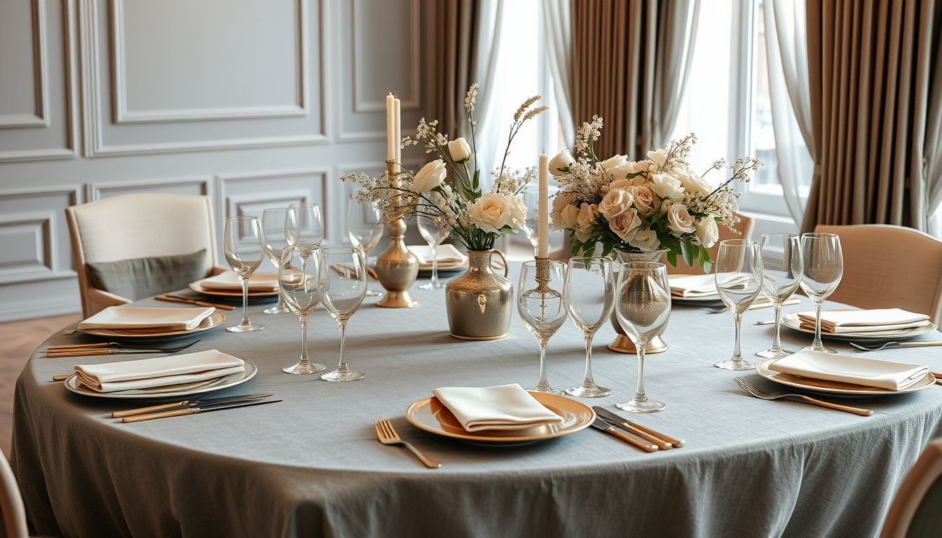 Abbinamenti di colori eleganti per il tuo party: grigio e champagne da scoprire