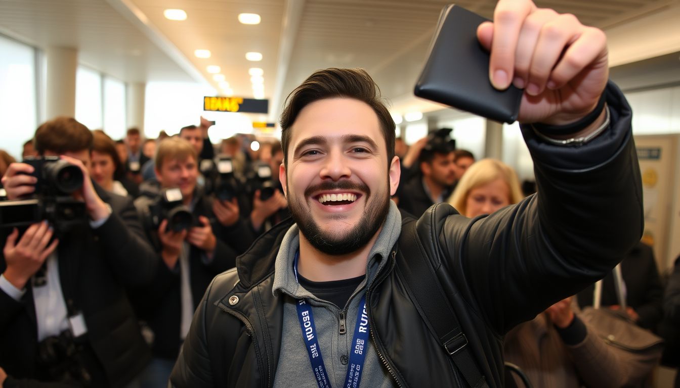 Jake La Furia ritrova il portafogli smarrito in aeroporto durante conferenza X-Factor