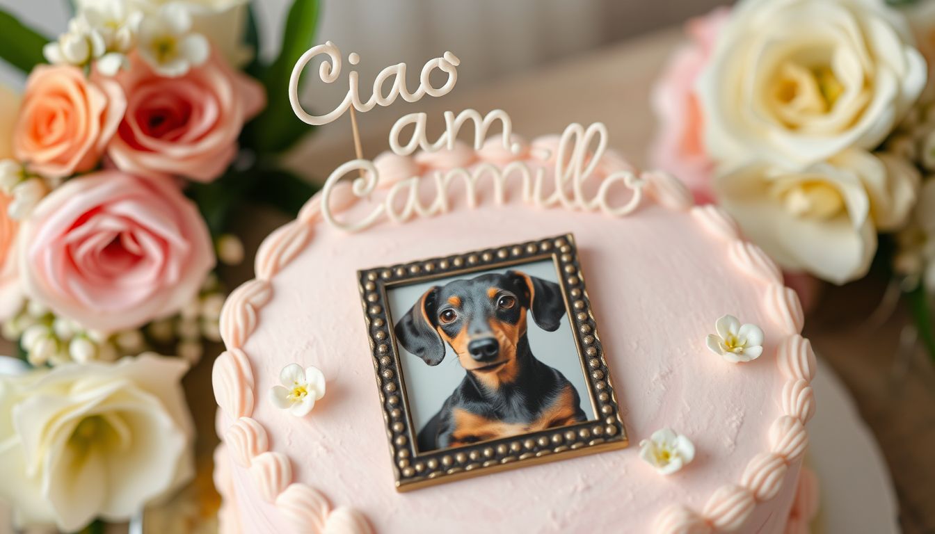 Jessica del Grande Fratello commemora il cane Camillo con una dolce torta