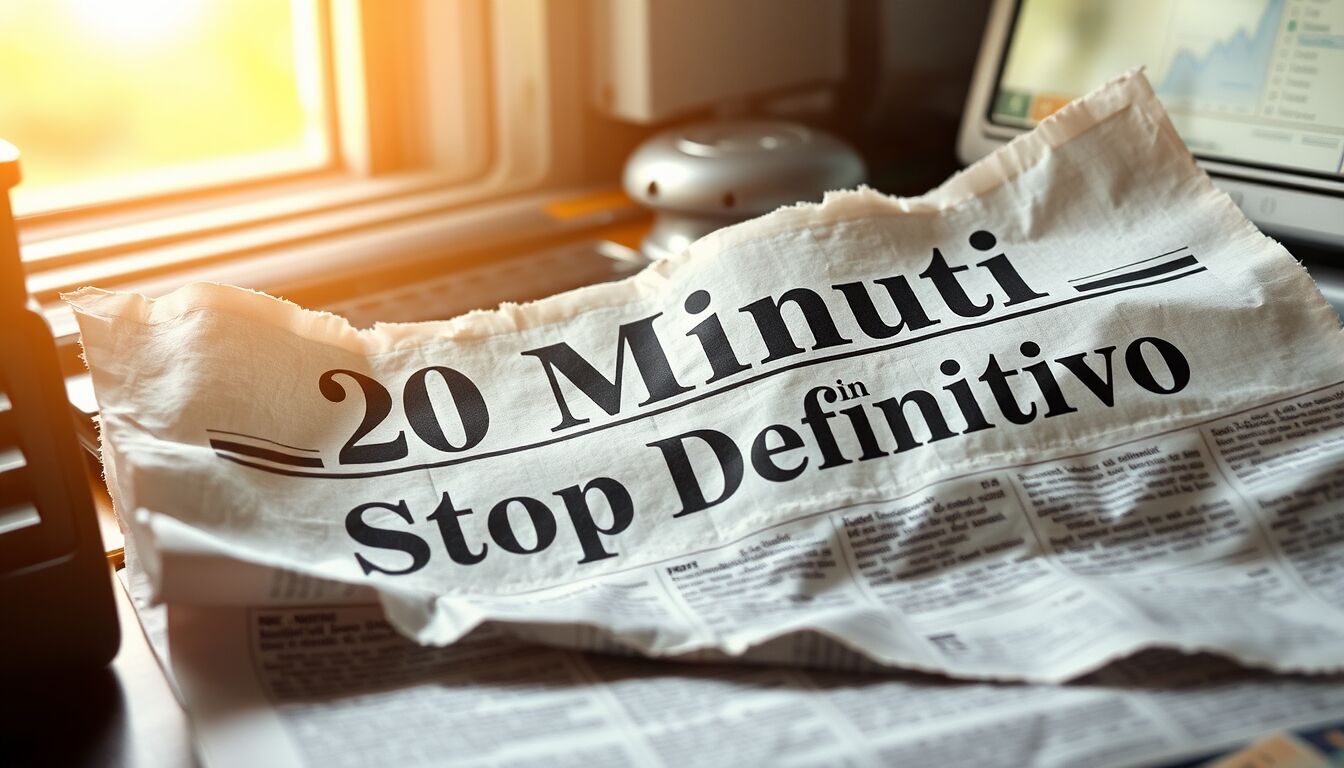 Edizione cartacea 20 Minuti: stop definitivo alla pubblicazione su carta dopo anni di servizio