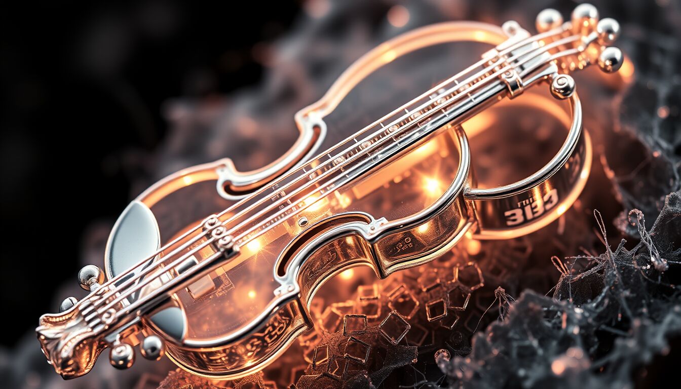 Violino più piccolo al mondo costruito con precisione estrema più sottile di un capello umano