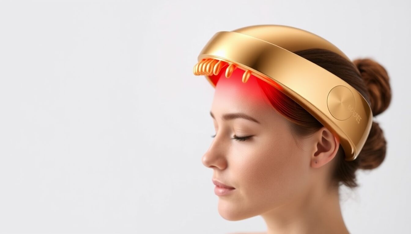 Massaggiatore capelli smart con luce rossa e termoterapia per cura innovativa e risultati visibili