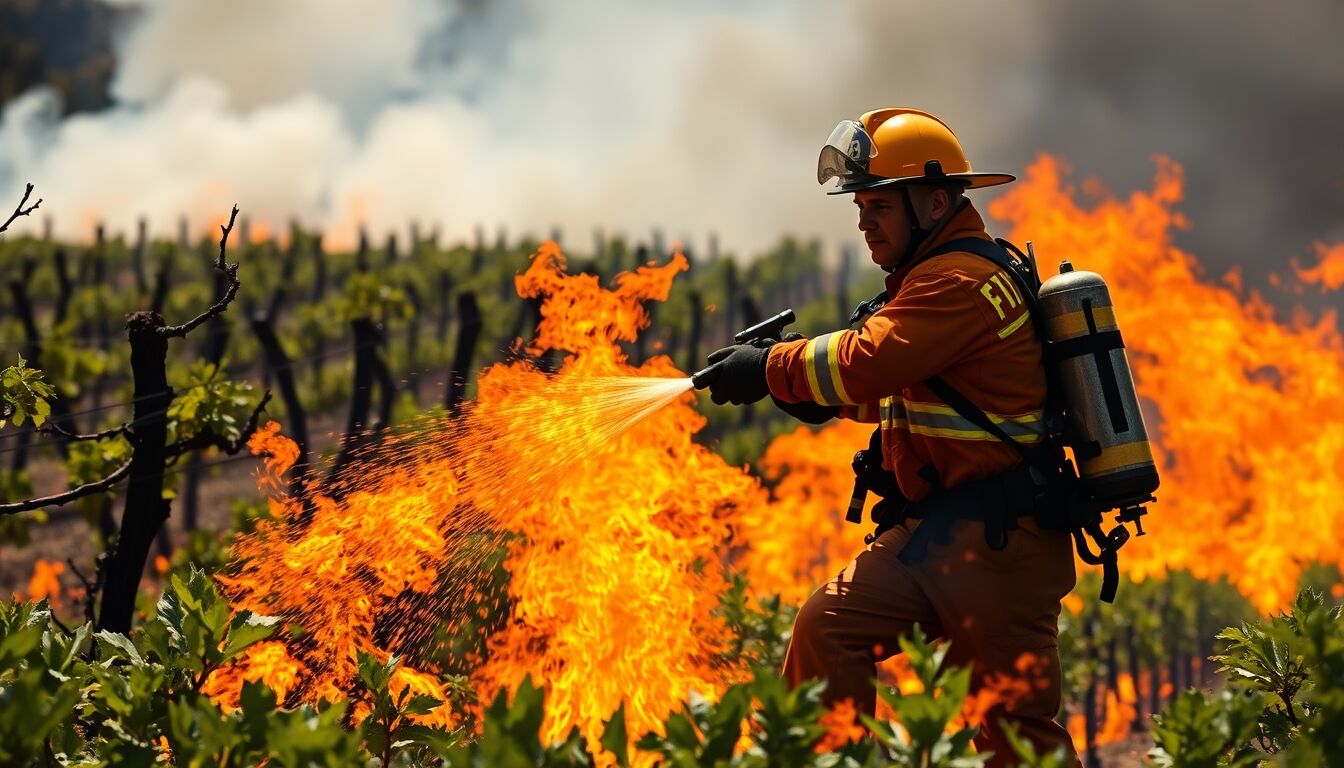 Incendio fuori controllo nella zona vinicola della California rurale: situazioni allarmanti e impatti sul settore vitivinicolo
