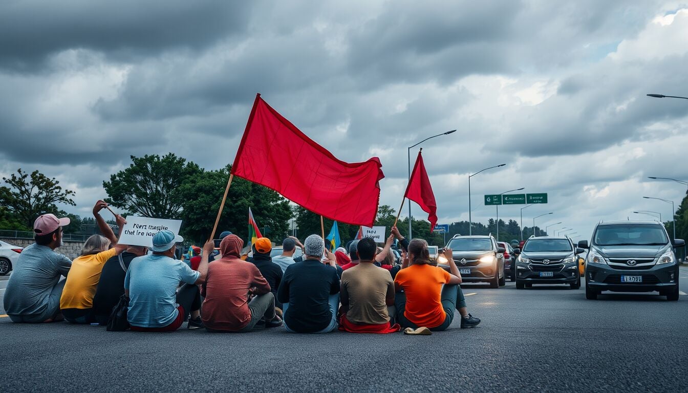 Davos paralizzata dalla protesta: centinaia bloccano la strada, tensione alle stelle e traffico in tilt