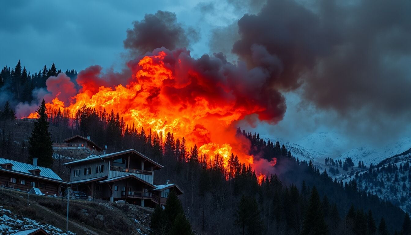 Incendio devasta resort esclusivo sulle Alpi francesi, centinaia in fuga
