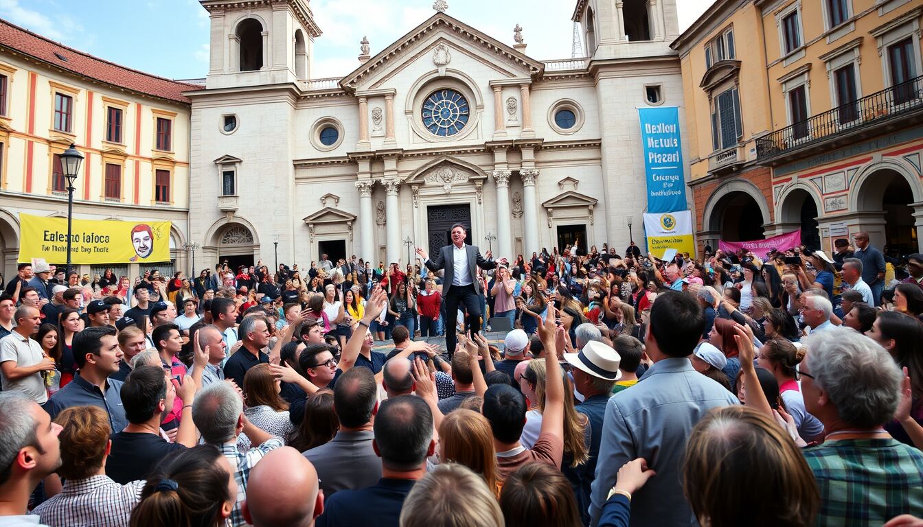 Sal Da Vinci emoziona Sanremo con un matrimonio-spettacolo e coro del pubblico