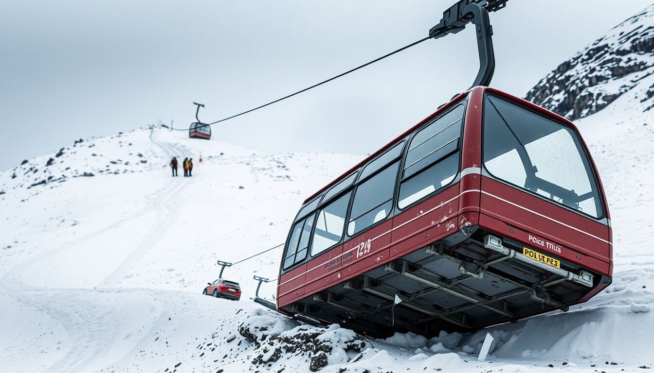 Funivia si schianta al suolo, passeggero intrappolato perde la vita nell’impatto
