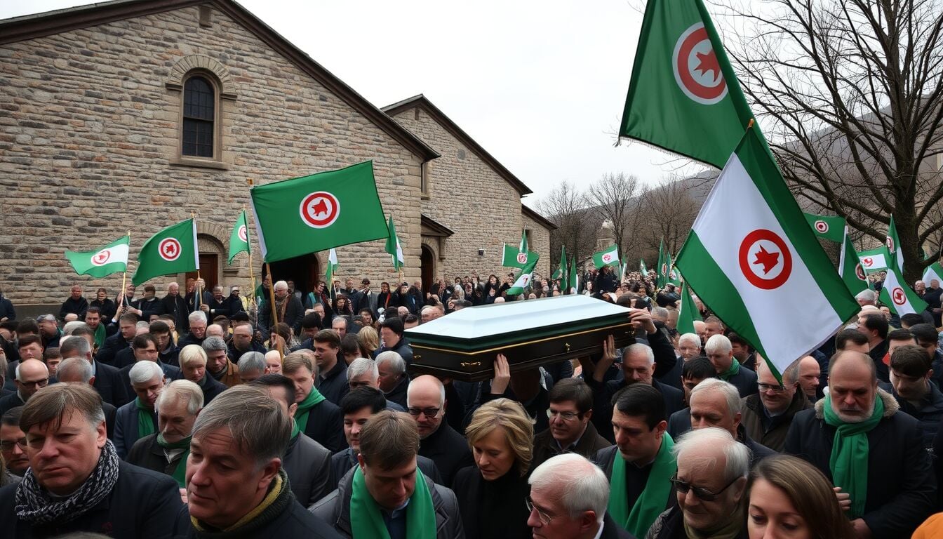 Lega in pellegrinaggio a Pontida per l’ultimo saluto a Bossi e al mito del Senatur