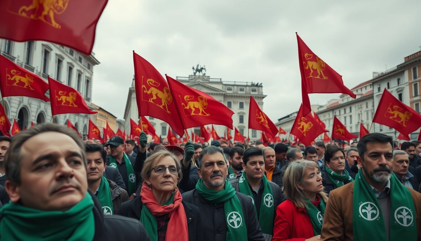 Lega raduna centinaia di militanti a Pontida per l’ultimo saluto a Umberto Bossi