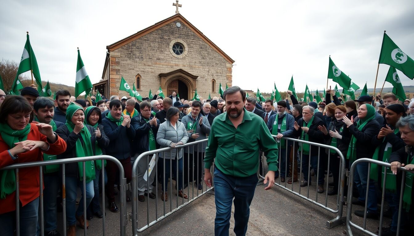 Salvini contestato a Pontida durante i funerali di Bossi per la camicia verde e gli slogan divisivi