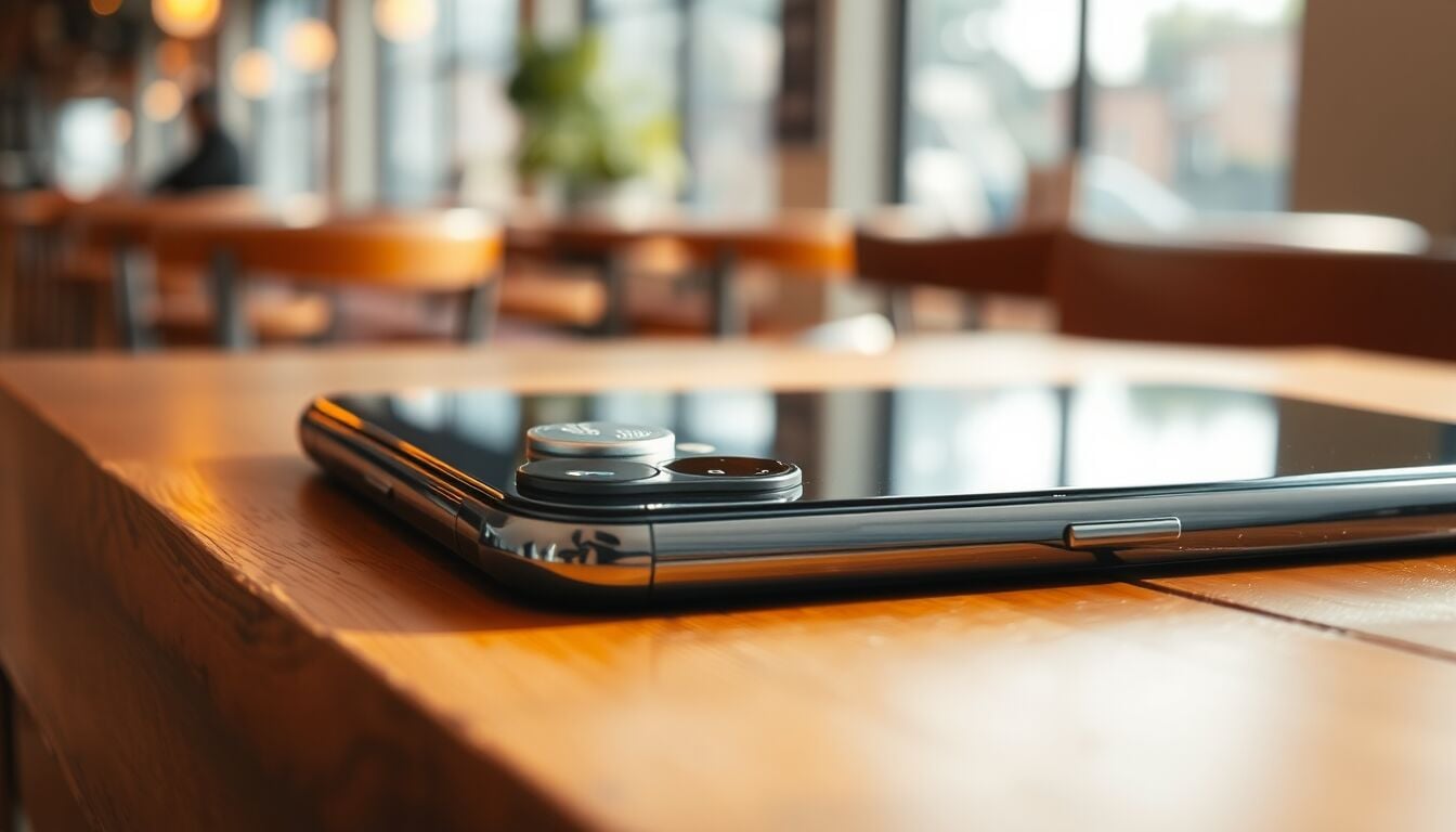 Smartphone capovolto sul tavolo rischi sottovalutati per privacy, produttività e salute digitale quotidiana