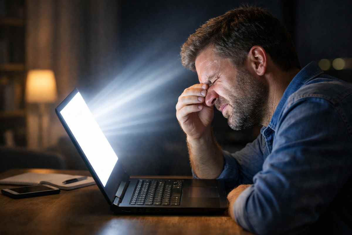 Se lo schermo del tuo pc è posizionato in questo modo ti stai letteralmente "bruciando" gli occhi - Webnews.it