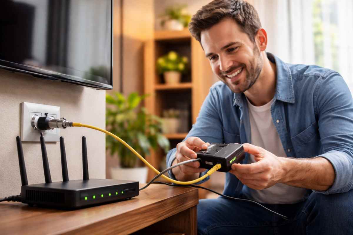 Non serve spendere soldi per la connessione, ho acquistato un adattatore Moca e in 10 minuti ero online-webnews.it