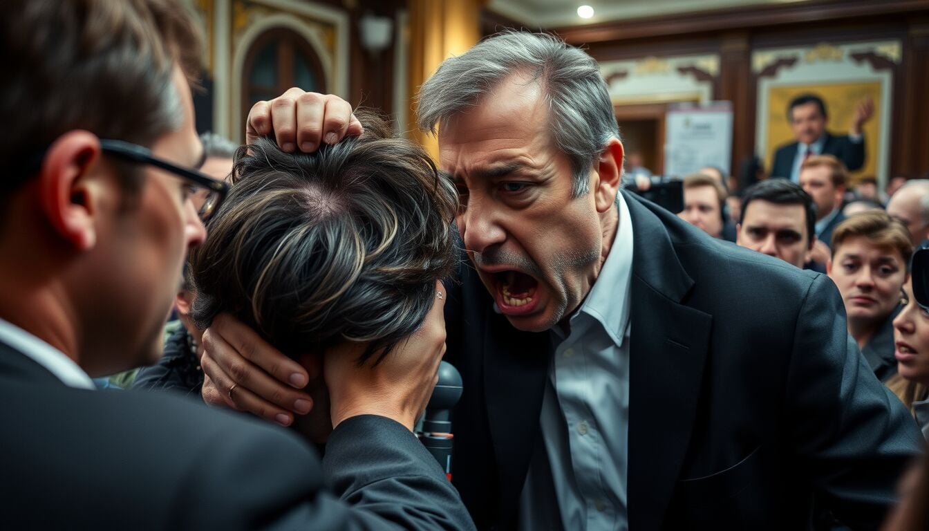 Mario Adinolfi interrompe e insulta Filippo Roma durante evento elettorale